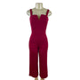 Sweet Storm Women's Red Sleeveless Jumpsuit With Sweetheart Neckline Size S