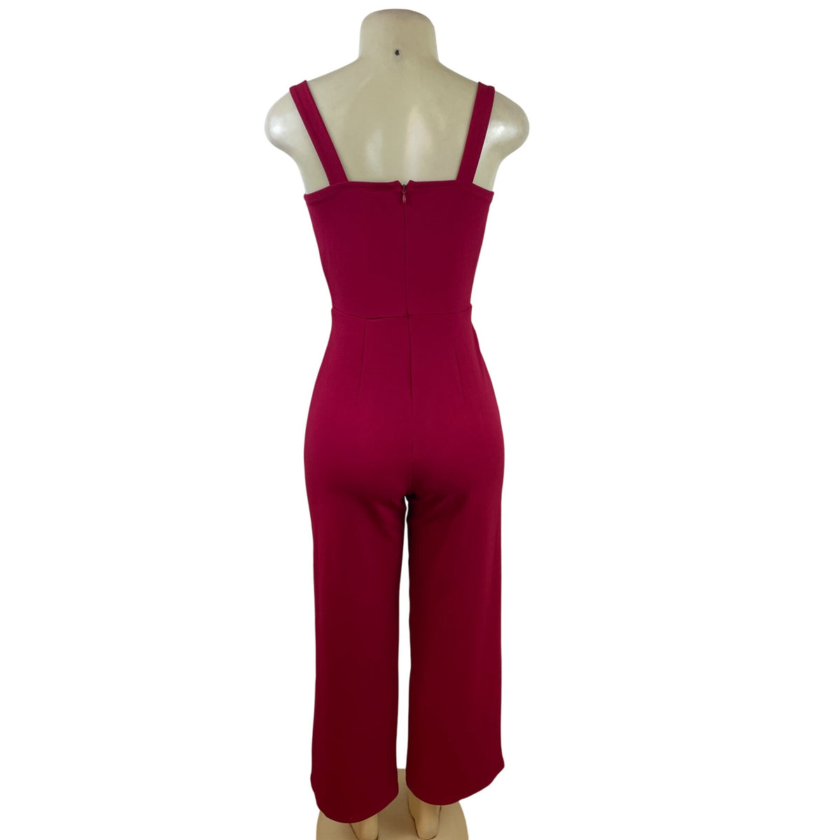 Sweet Storm Women's Red Sleeveless Jumpsuit With Sweetheart Neckline Size S