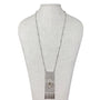 Vintage Israel Sterling Silver Pendant Necklace With Smoky Quartz Detail