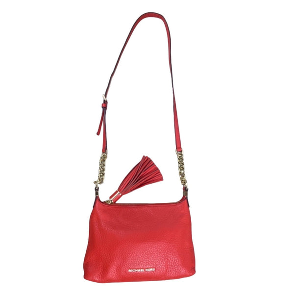 Michael Kors Women's Orange Golden Chain Strap Weston Crossbody Bag Sz M