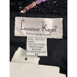 Laurence Kazar Black Sequin New Years Eve 2000 Jacket & Dress Set Size M - New