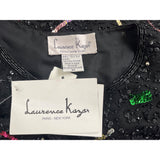 Laurence Kazar Black Sequin New Years Eve 2000 Jacket & Dress Set Size M - New
