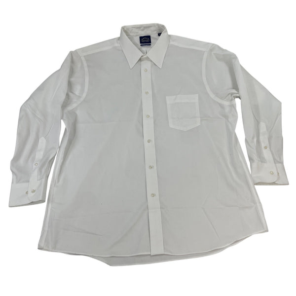 Eagle Shirtmakers Mens White Regular Fit Dress Shirt Size XL (17.5 32-33)