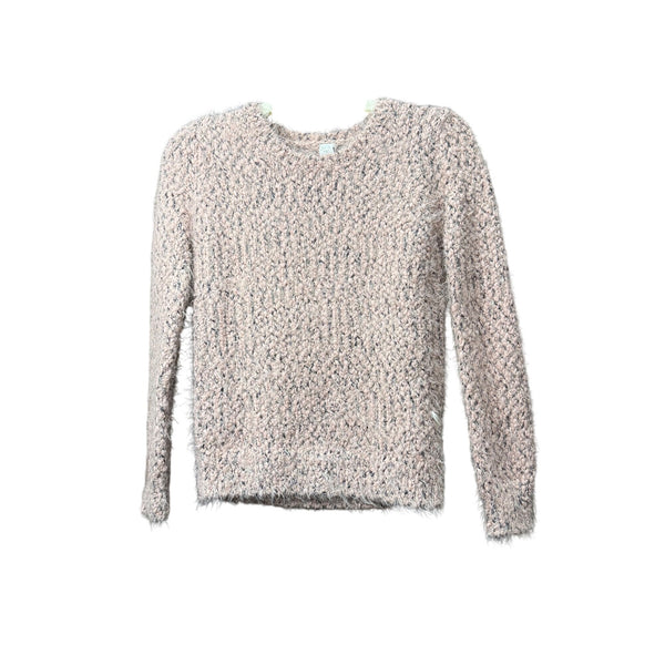 Harper Canyon Girls Beige Knit Pullover Sweater Size L 10-12 Cozy Fuzzy Long Sleeve