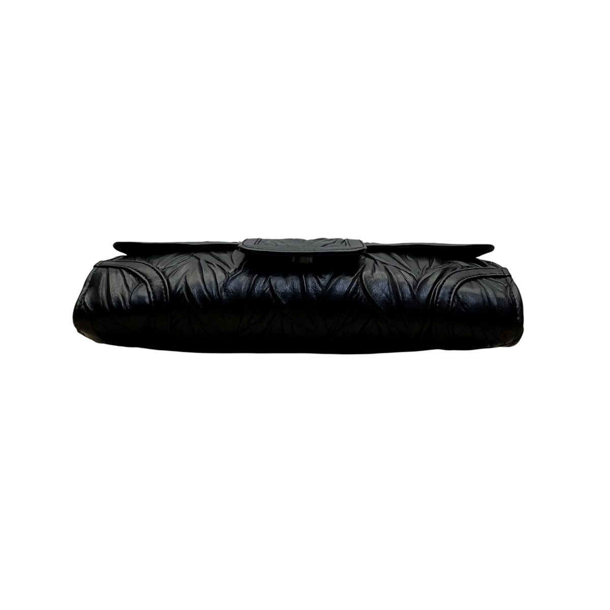 Jessica McClintock Women’s Black Textured Design Chain Strap Evening Clutch Bag