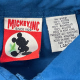 Vintage Mickey Inc Bambi & Flower Embroidered Blue Button-Up Shirt Size L