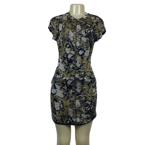 Missoni Women's Gold and Black Bodycon Dress Sz 38 (EUR 8)