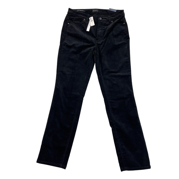 Talbots Black Corduroy Straight Leg Pants Petite Slimming Fit Size 8P- New