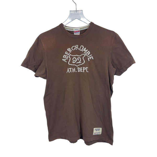 Abercrombie & Fitch Mens Brown Muscle Vintage Tee Athletic Dept Details Large