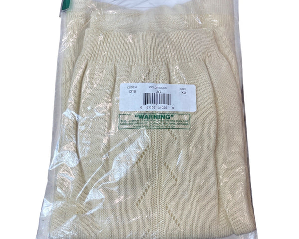 Vintage Haband Womens 2X Long Sleeve Sweater Made In USA Beige Knit Pullover New