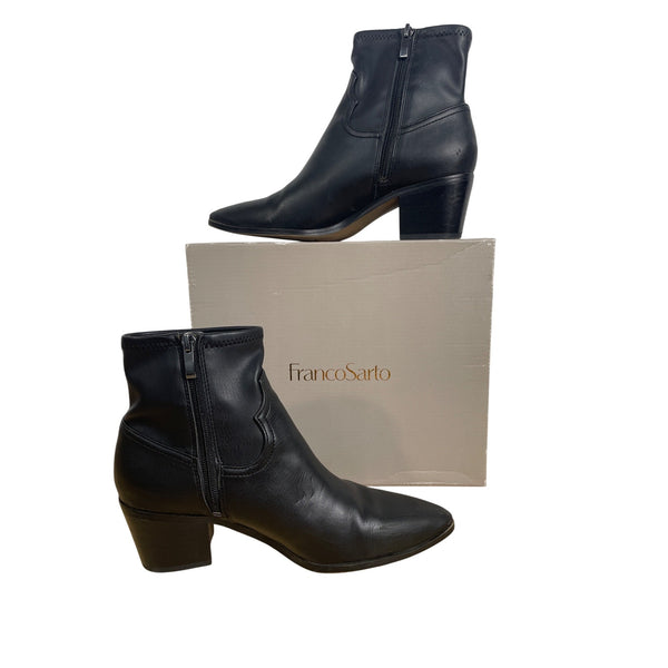 *SHOES* NWT - Franco Sarto - black - booties - women - 8 - leather