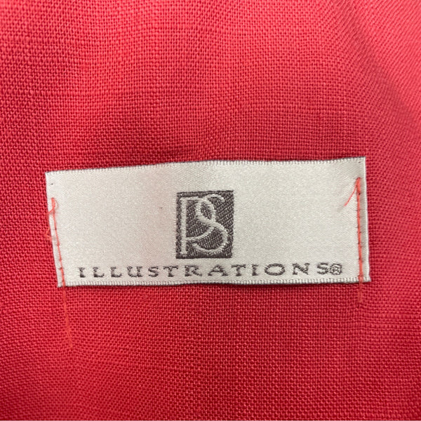 Vtg Illustrations Women's Pink Blazer Button Closure Sophisticated Design Size 4