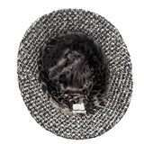 Badgley Mischka Womens Wool Blend Tweed Hat With Black Band - One Size