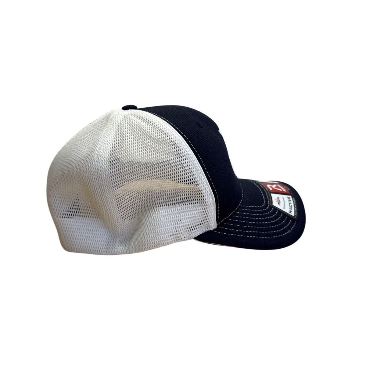Richardson R-Active Navy & White Mesh Flexfit Hat Size SM-MD