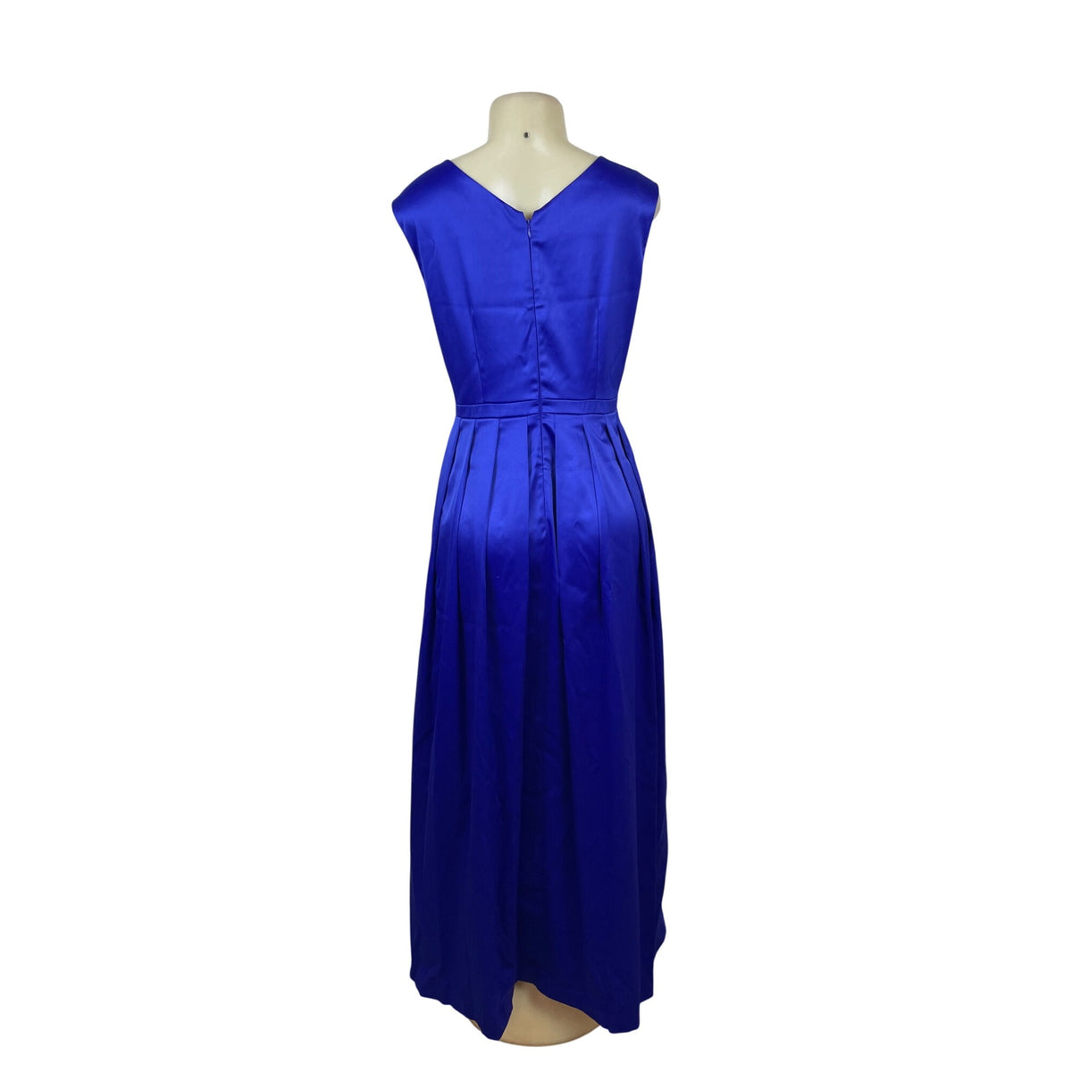 Tahari Vintage Style Royal Blue Sleeveless Evening Gown Embellished Waist Size 6