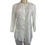 Eileen Fisher Women's White Linen button Up Long Sleeve Shirt Sz Petite S - NWT