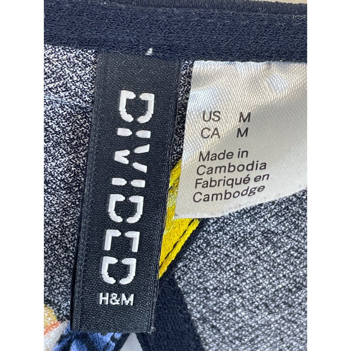 H&M Womens Navy Floral Print Open Back Tie Crop Top Medium