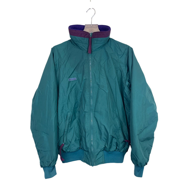 Columbia Mens Teal & Purple Radial Sleeve Jacket Size L Lightweight Nylon Outerwear