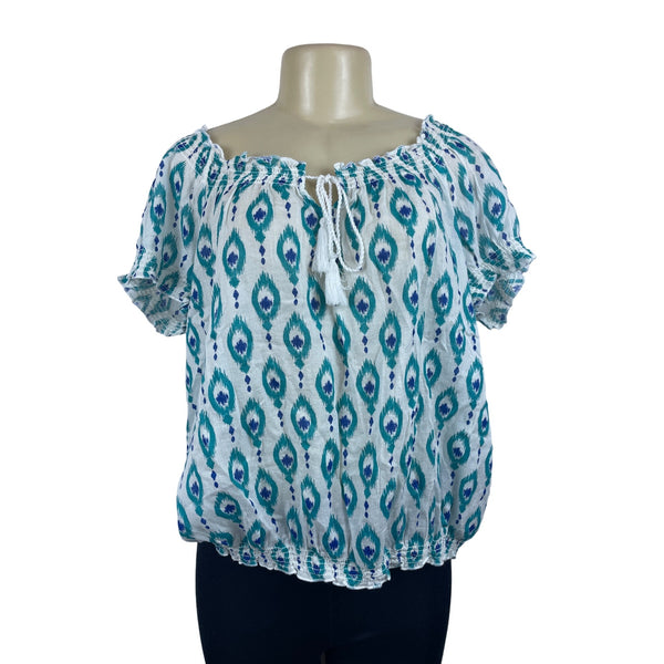 St John’s Bay Women's Teal Blouse Sz PXL - NWT