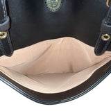 Anne Klein Floral Print Black Faux Leather Gold Accent Zipper Closure Tote Bag