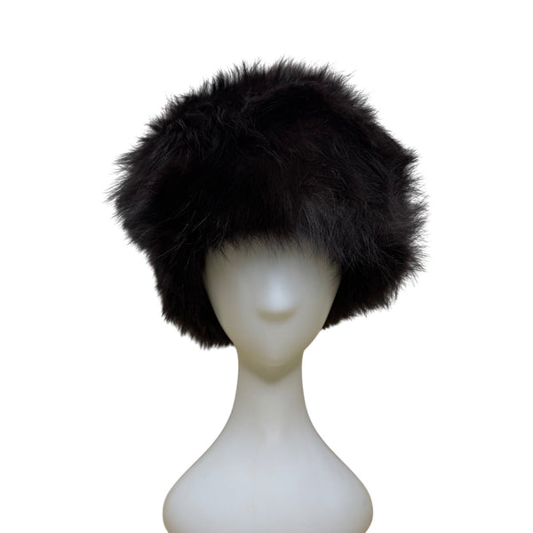 Luxury Womens Black Mink Fur Winter Hat Soft Lined Stylish Cold Weather