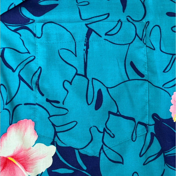 Ocean Pacific Men's Blue Hawaiian Shirt Sz M - NWT