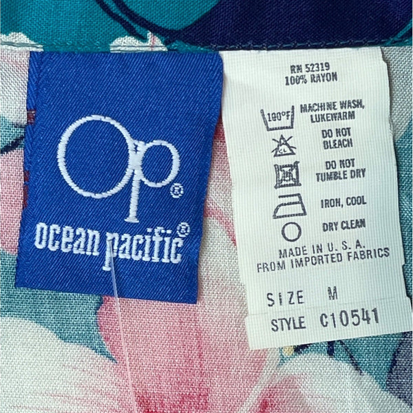 Ocean Pacific Men's Blue Hawaiian Shirt Sz M - NWT