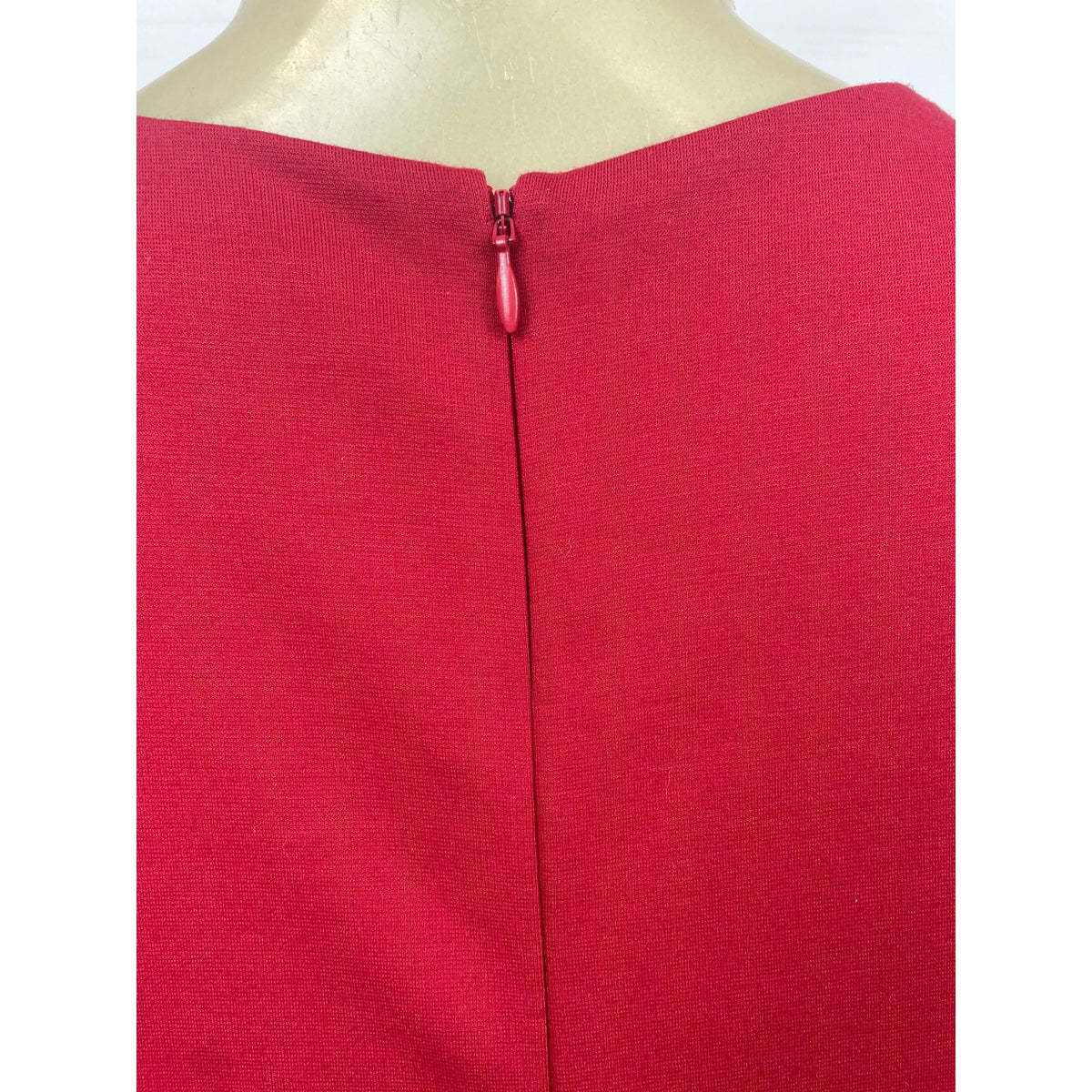 Taylor Womens 3/4 Sleeve Red Sheath Dress With Back Zipper Sz 12- NEW