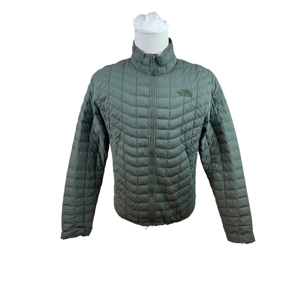 The North Face Mens ThermoBall Quilted Jacket Olive Green Lightweight Size M