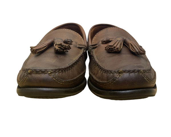 Vtg Johnston & Murphy Men’s Brown Leather Tassel Loafers Slip On Moccasins 11M