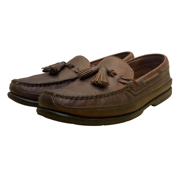 Vtg Johnston & Murphy Men’s Brown Leather Tassel Loafers Slip On Moccasins 11M