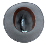 Bailey Wide Brim Wool Fedora Hat With Leather Band Classic Style Size M