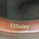 Bailey Wide Brim Wool Fedora Hat With Leather Band Classic Style Size M