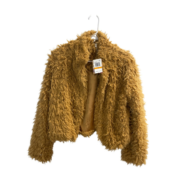 Self Esteem Womens Fuzzy Faux Fur Jacket Apple Cinnamon S