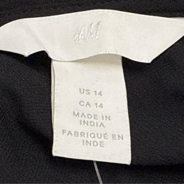 H&M Women's Black Sequin Mini Dress V Neck Sparkle Shine Size 14