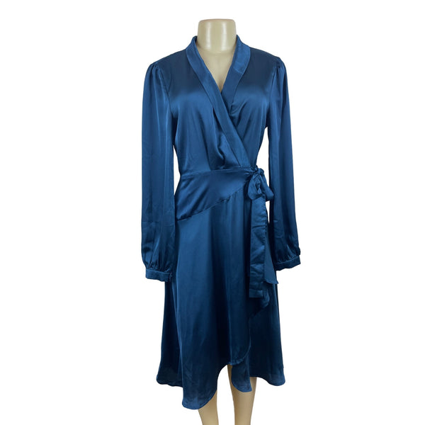 Boohoo Women’s Turquoise Knee Length Robe Size 8