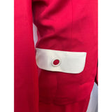 Vintage Nausikaa Paris Wool Red Blazer Skirt Women's Office Set Sz 40 (US 9)
