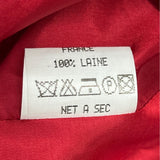 Vintage Nausikaa Paris Wool Red Blazer Skirt Women's Office Set Sz 40 (US 9)