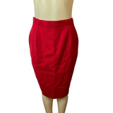Vintage Nausikaa Paris Wool Red Blazer Skirt Women's Office Set Sz 40 (US 9)