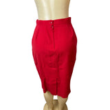 Vintage Nausikaa Paris Wool Red Blazer Skirt Women's Office Set Sz 40 (US 9)