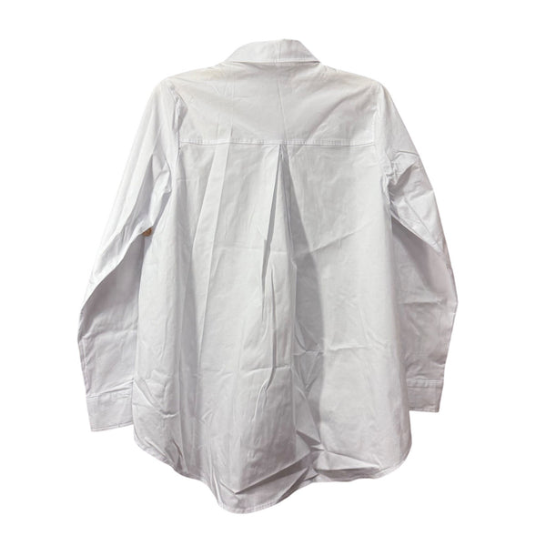 Attitudes By Renee Womens White Cotton Button Down Shirt Size XS