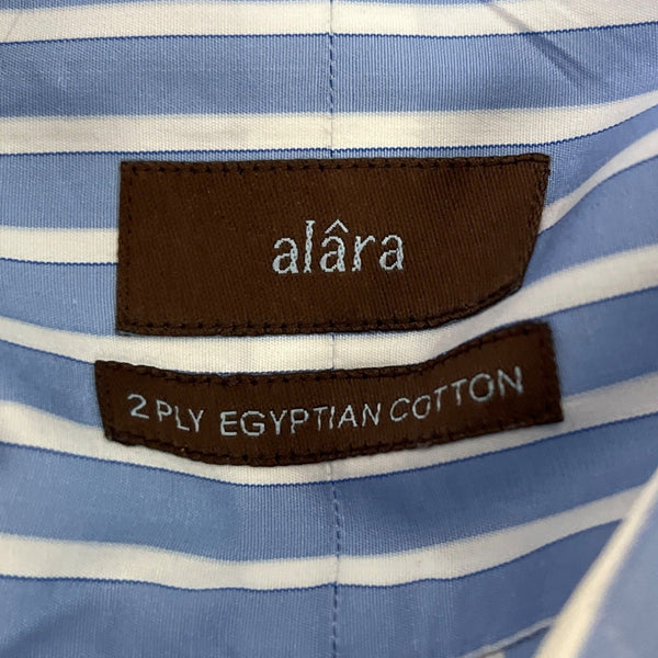 Alâra Men's Blue Striped Buttondown Shirt Sz 32-33