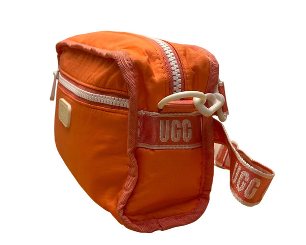 Ugg Women’s Orange Nylon Signature Logo Adjustable Strap Crossbody Bag Size S