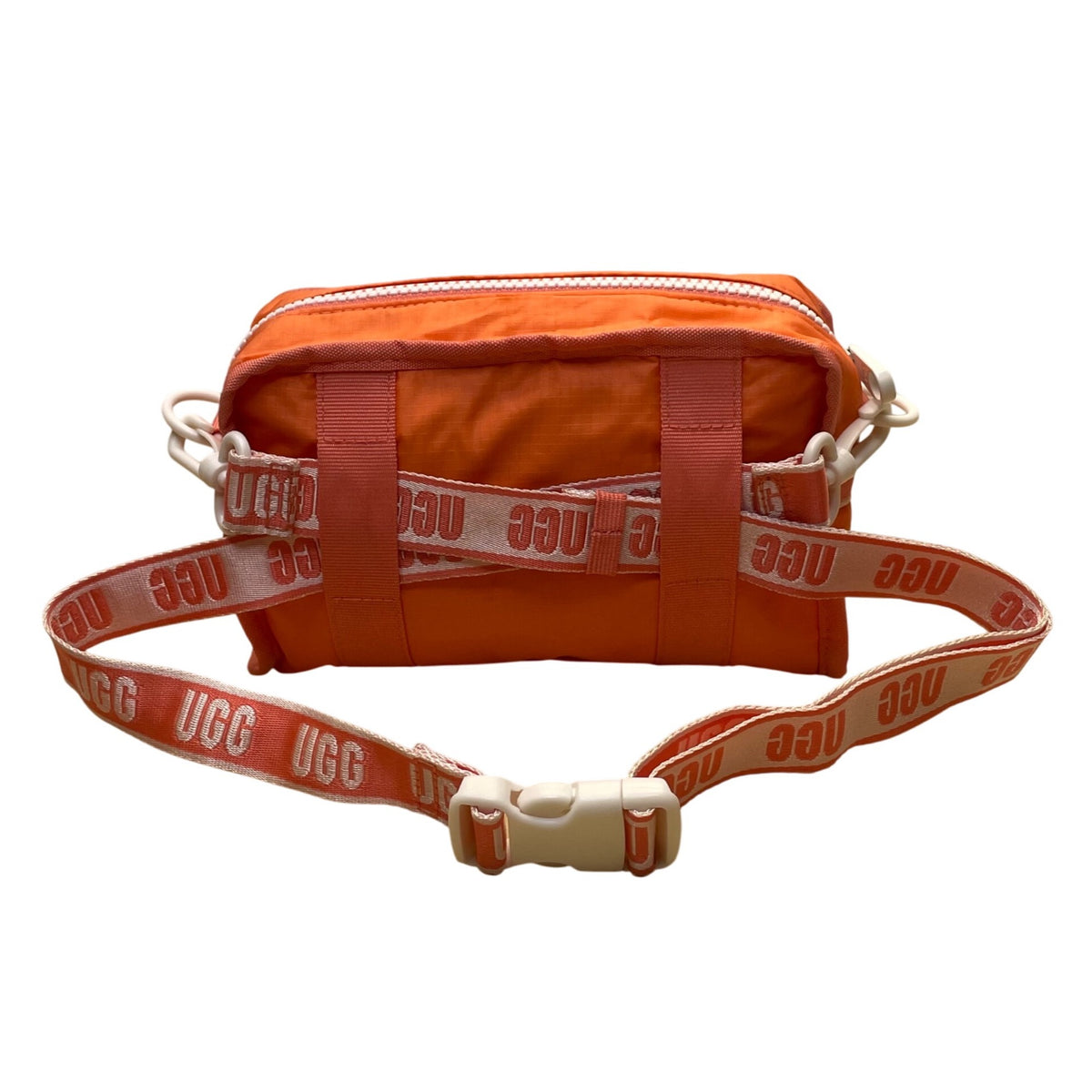 Ugg Women’s Orange Nylon Signature Logo Adjustable Strap Crossbody Bag Size S
