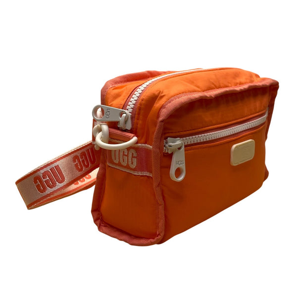Ugg Women’s Orange Nylon Signature Logo Adjustable Strap Crossbody Bag Size S