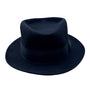 Golden Gate Hat Co Mens Black Wool Fedora Hat Size Large Satin Lining & Ribbon