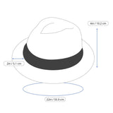 Golden Gate Hat Co Mens Black Wool Fedora Hat Size Large Satin Lining & Ribbon