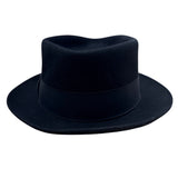Golden Gate Hat Co Mens Black Wool Fedora Hat Size Large Satin Lining & Ribbon