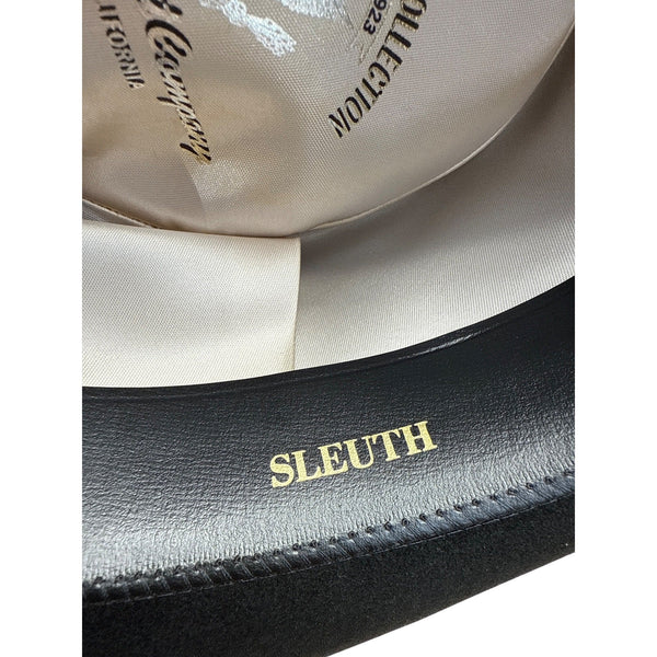 Golden Gate Hat Co Mens Black Wool Fedora Hat Size Large Satin Lining & Ribbon