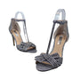 INC International Concepts Pewter Rhinestones Risha T-Strap Heels Sz- 7.5M